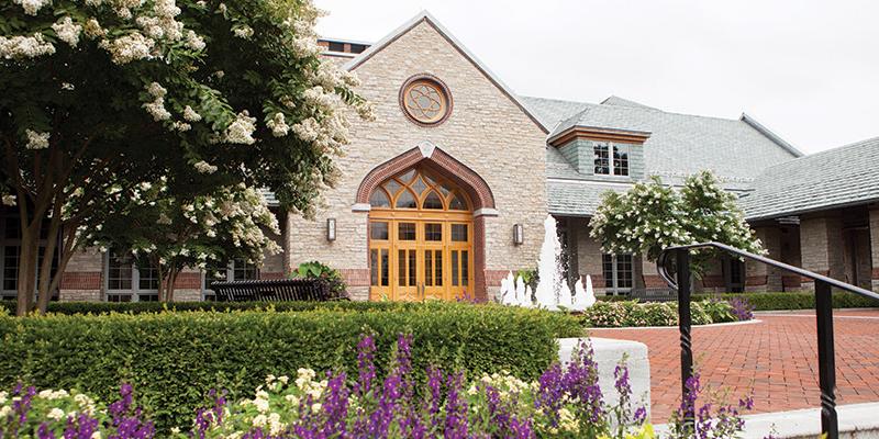 The Brickman Center Fountain at Bryn Athyn College